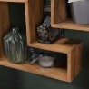 SIXTINE Brown L-shaped Wall Shelf - Recycled Teak Wood - Trendy Decor