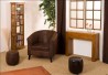 Étagère bibliothèque marron 45 cm bois teck