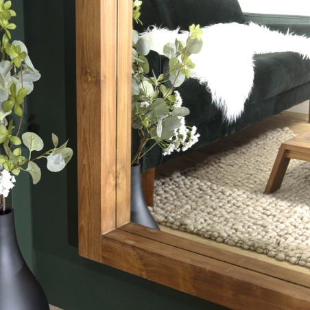 Miroir rectangulaire SIXTINE en bois de teck 180x80cm