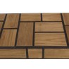SIXTINE Rectangular Teak Console - Light Teak Wood, Black Metal