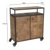 Buffet SIXTINE en teck recyclé et acier