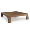 SIXTINE - Square Brown Coffee Table 115x100cm Teak Recycled Wood Legs