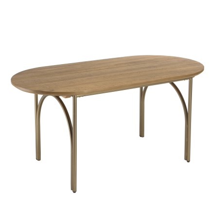 YSEULT Oval Dining Table 4 Person 160x80cm Natural Wood