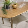 YSEULT Oval Dining Table 4 Person 160x80cm Natural Wood