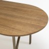 YSEULT Oval Dining Table 4 Person 160x80cm Natural Wood