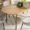 Table à manger ovale YSEULT 180x90cm bois peuplier