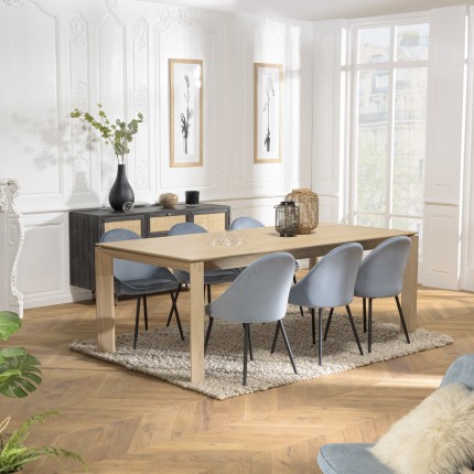 Table à manger MAXENCE - Bois chêne 220/320cm
