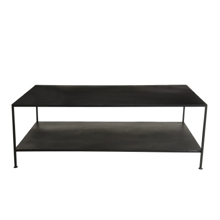 Table basse rectangulaire noire industrielle ROMAIN