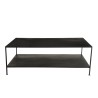 ROMAIN - Rectangular Black Industrial Metal Coffee Table