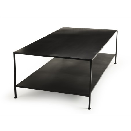 Table basse rectangulaire noire industrielle ROMAIN