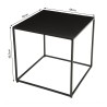 ROMAIN Industrial Square Metal End Table 45x45cm Black