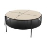 Table basse ronde TOD double plateau 80x80cm