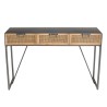 Console DORIA - Métal noir 3 tiroirs