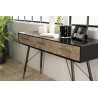 Console noire 3 tiroirs scandi bois Sapin marqueté