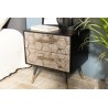 DORRIE - Black Bedside Table with 2 Drawers, Scandi-Style