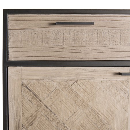 CARLA Buffet - Fir Wood and Metal 2 Doors 2 Drawers
