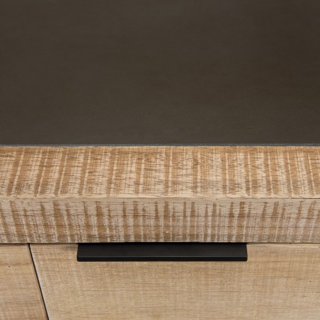 CARLA Buffet 3 Drawers 1 Door Teak Wood Metal