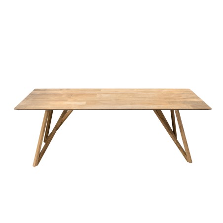 MAXENCE - Rectangular Dining Table 220x100cm Recycled Teak Wood