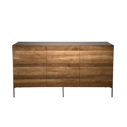 Buffet MAXENCE - Teck recyclé et acier noir