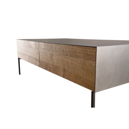 MAXENCE Rectangular Coffee Table 111x60cm - Recycled Teak Wood