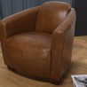 Fauteuil OCTAVE CHICAGO marron vintage