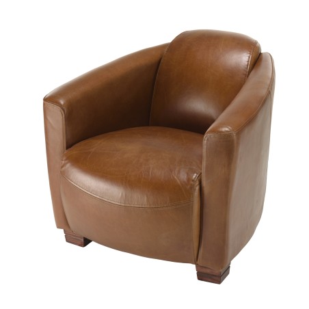 Fauteuil OCTAVE CHICAGO marron vintage