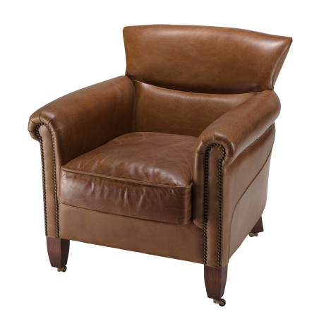 OCTAVE VERONE Vintage Brown Leather Armchair
