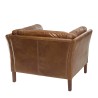 OCTAVE Vintage Brown MILANO Armchair - Wood Legs