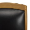 WALLY Teak and Black Leather Armchair