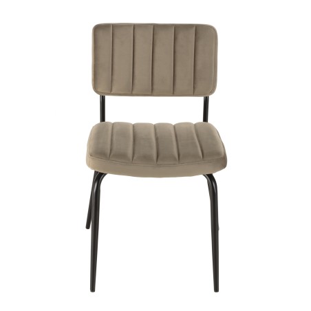 AGATHE Taupe Velvet Chair - Trendy and Comfortable Design