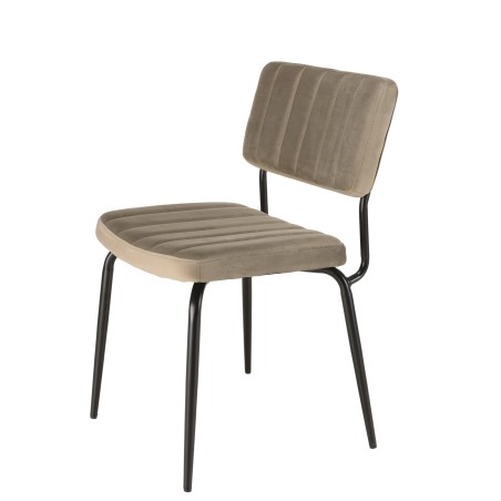 AGATHE Taupe Velvet Chair - Trendy and Comfortable Design