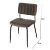AGATHE Dark Grey Velvet Chair with Black Metal Legs