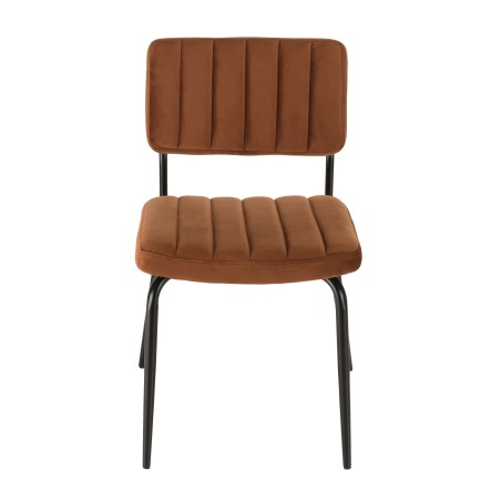 AGATHE Orange Velvet Chair - Trendy and Comfortable