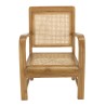 Fauteuil WALLY - Bois de Mindi et cannage clair