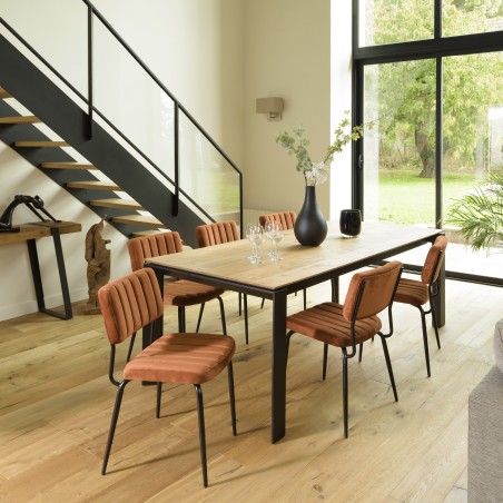 AGATHE Orange Velvet Chair - Trendy and Comfortable