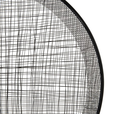 Décoration murale ronde 100x100cm métal noir