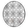 TOD - Round Wall Decoration 90x90cm Black Metal Flowers