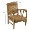 WALLY - Brown Teak and Bamboo Armchair
