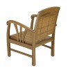 WALLY - Brown Teak and Bamboo Armchair