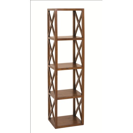 LAUREN Brown Shelf Unit with 4 Compartments 40 cm - Mindi Wood