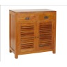 API Brown Teak Wood Sideboard with 2 Louvered Doors and 2 Drawers