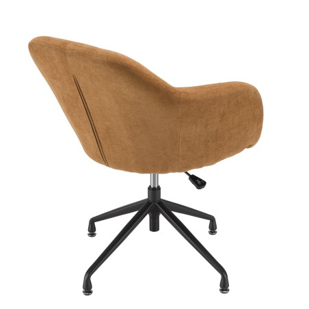 AGATHE Orange Fabric Armchair - Comfortable Office Chair