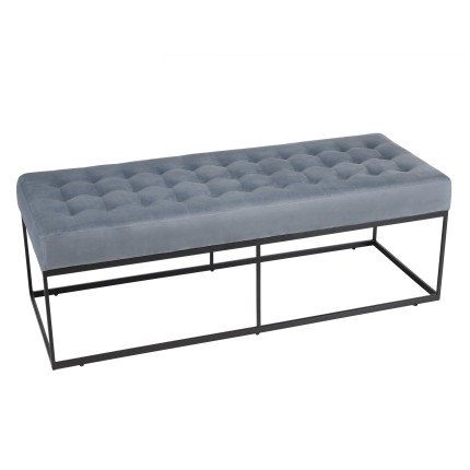 AGATHE Light Blue Velvet Bench - Comfort and Style for Your Home
