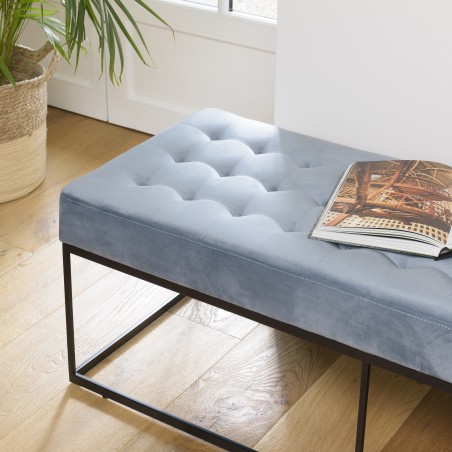 AGATHE Light Blue Velvet Bench - Comfort and Style for Your Home