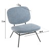 Chaise FANNY en velours bleu clair