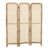 ISA Brown Mango Wood Screen with Natural-Colored Cane - 3-Panel Room Divider