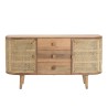 ISA - Brown Buffet 2 Doors 3 Drawers Jamelonier Wood and Cane