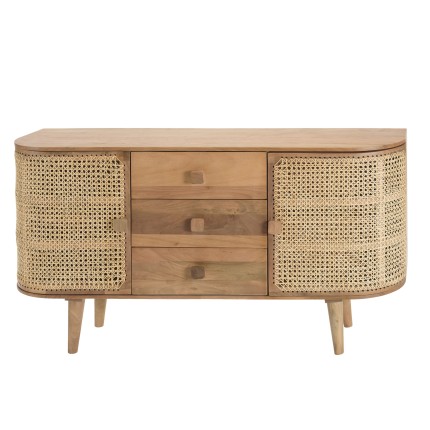 Buffet ISA - Bois de jamelonier et cannage