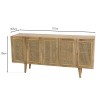 Buffet ISA - Bois de manguier et cannage naturel
