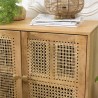ISA Buffet - 2 Door Mango Wood Patchwork Caning Natural Color Metal Legs